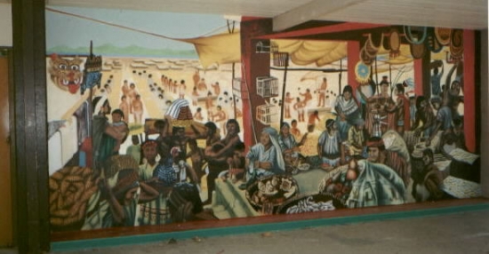 Over by the wood shop.